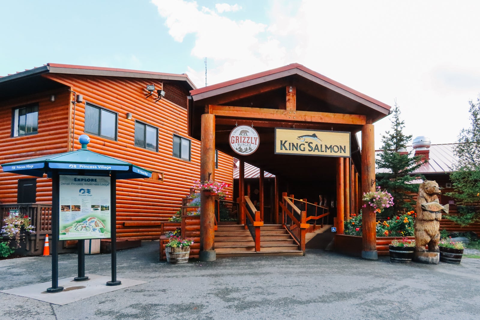 log cabin style building exterior