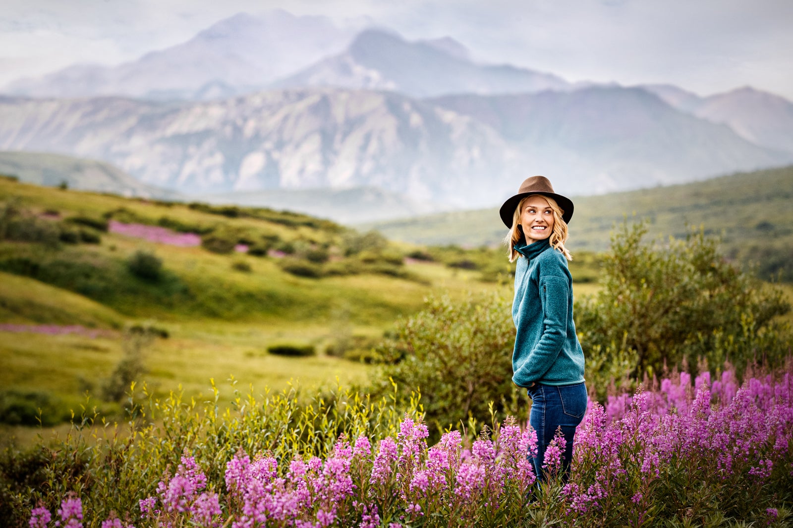 Hiking in Denali National Park.