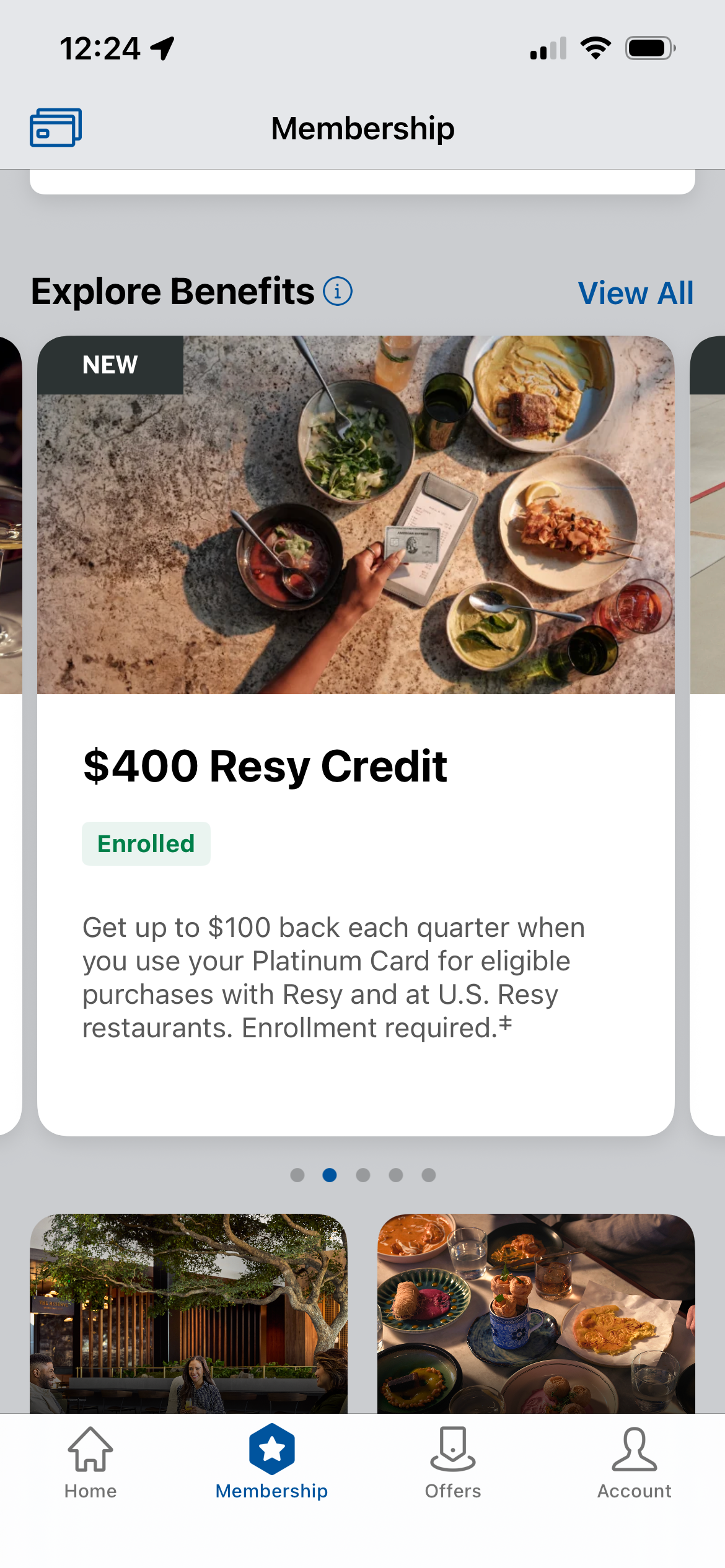 American Express benefits tracking app