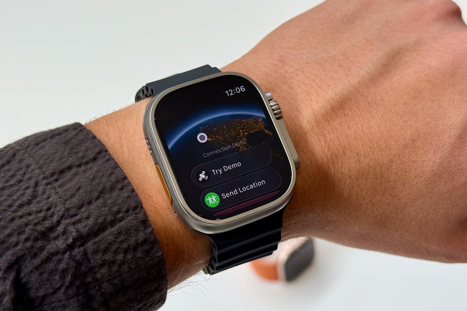 a close-up of an Apple Watch on a wrist