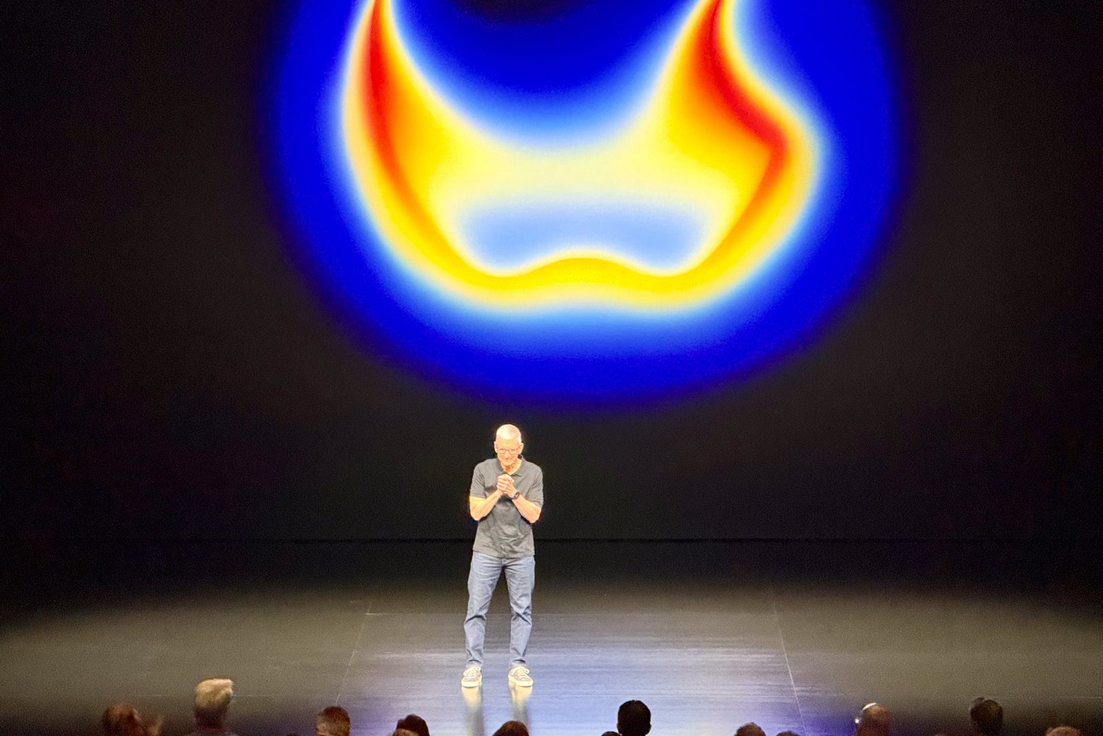 Tim Cook on stage