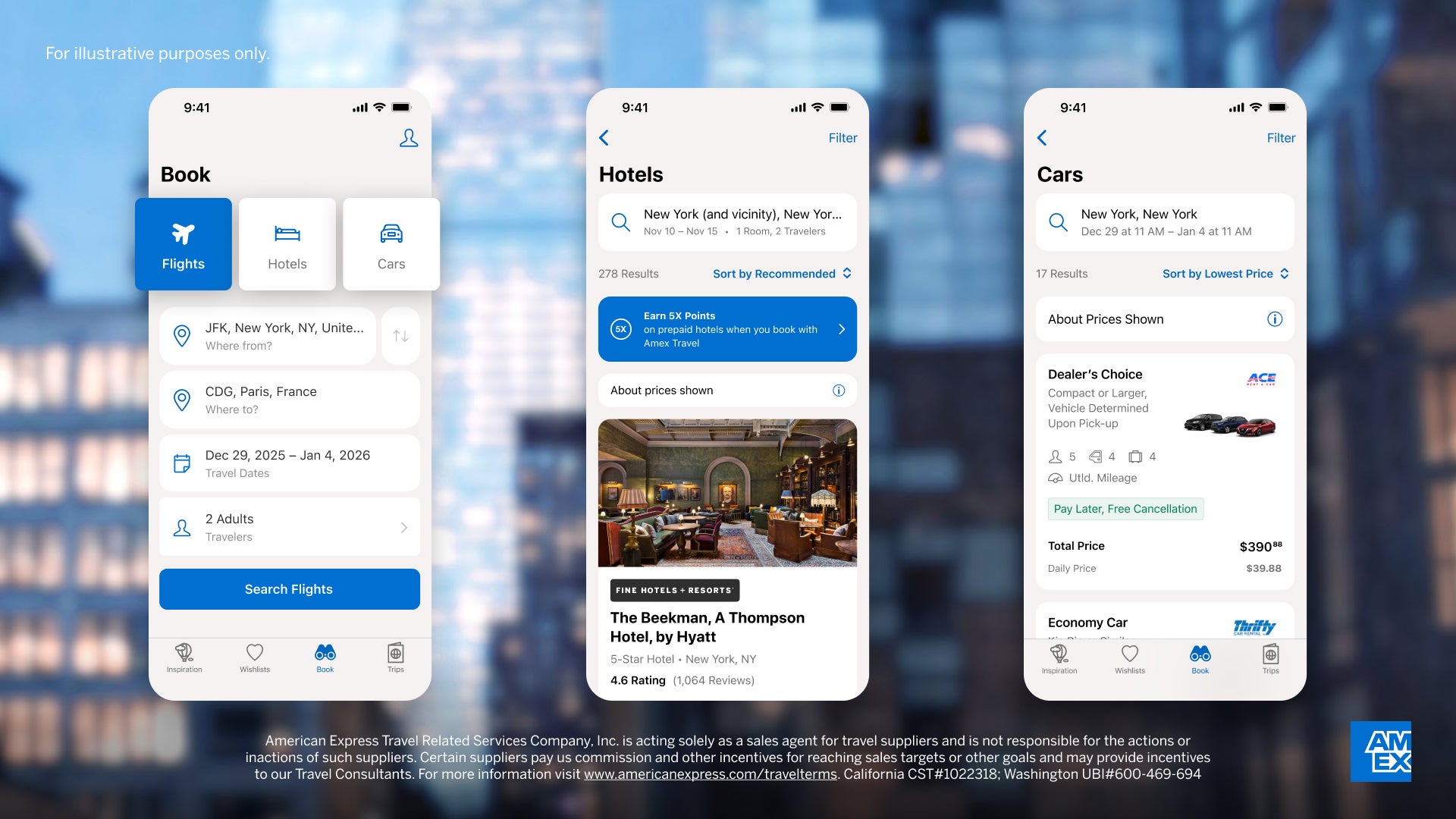 Amex app promo material