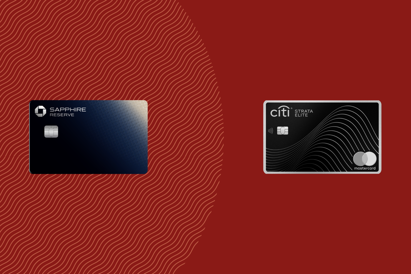 Sapphire Reserve and Citi Strata Elite card art