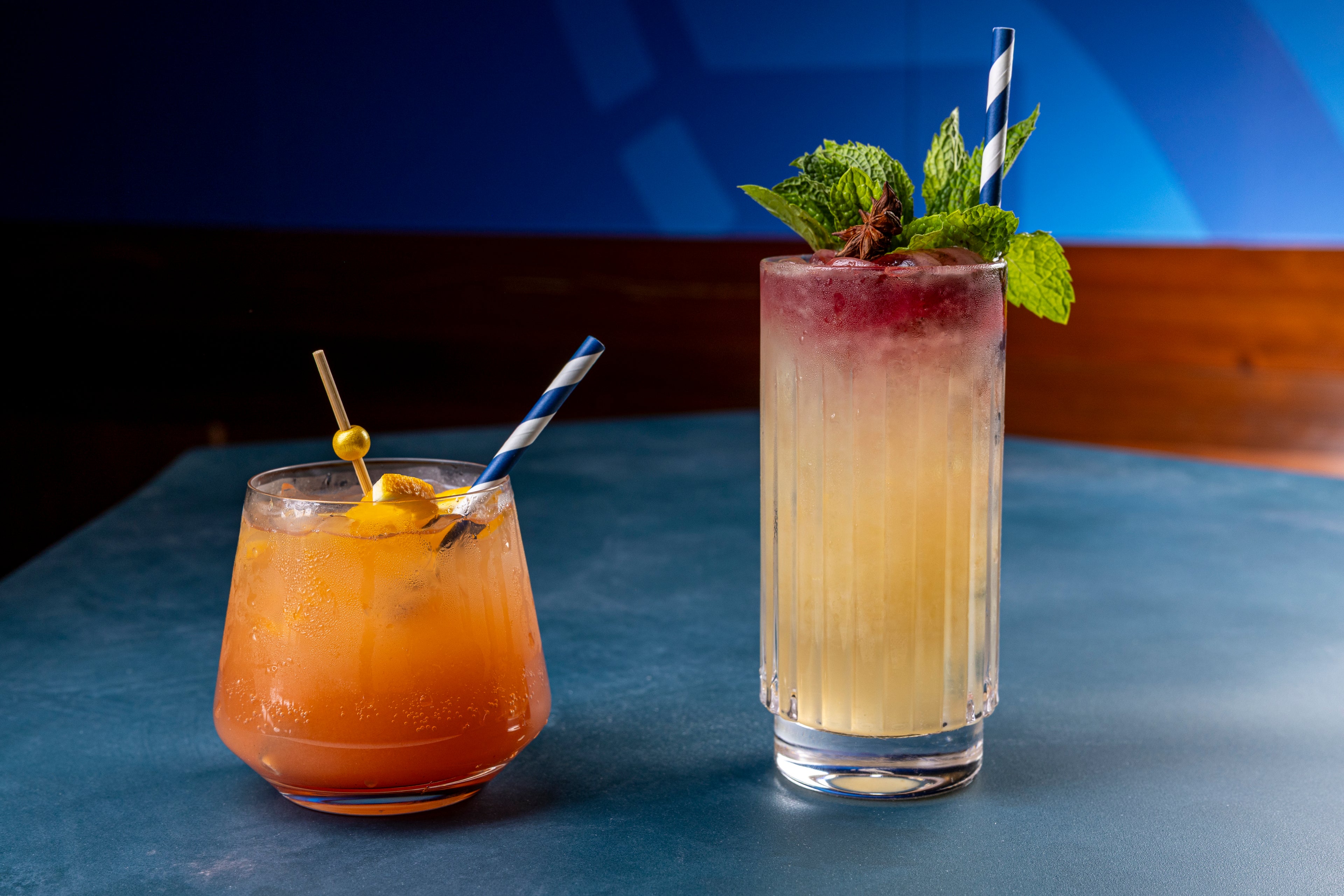 Citrus Bloom & Spiced Mule mocktails available at the Alaska Lounge.