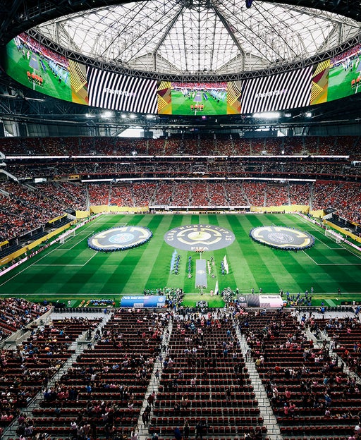 ATLANTA, GEORGIA - JUNE 29: A general view inside the stadium prior to the FIFA Club World Cup 2025 round of 16 match between Paris Saint-Germain and Inter Miami CF at Mercedes-Benz Stadium on June 29, 2025 in Atlanta, Georgia.