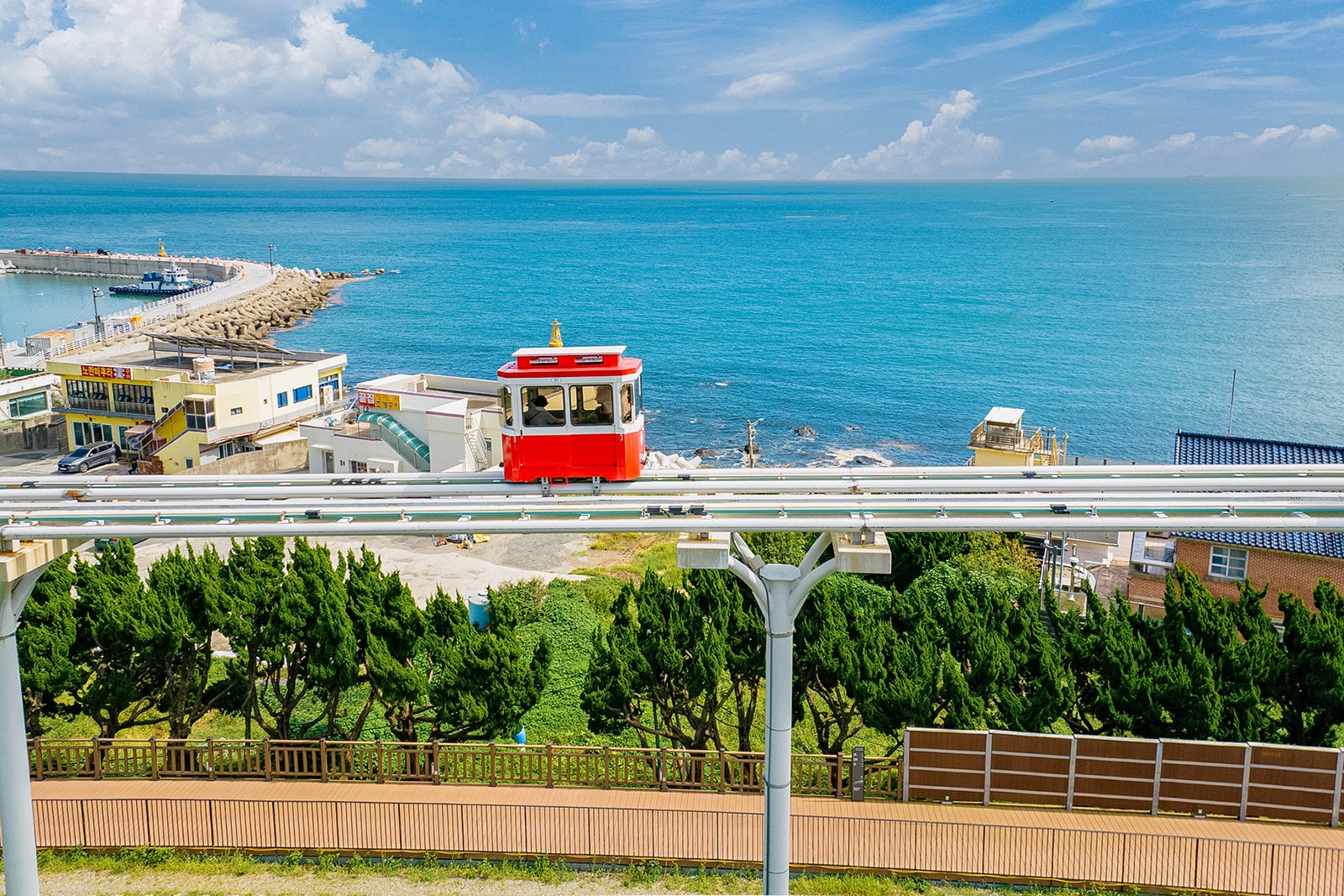 Beach Train on Haeundae, Busan, South Korea