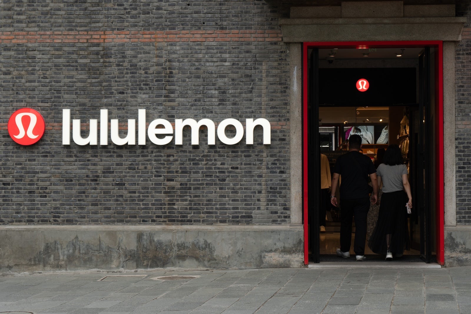 A lululemon flagship store is in Shanghai, China