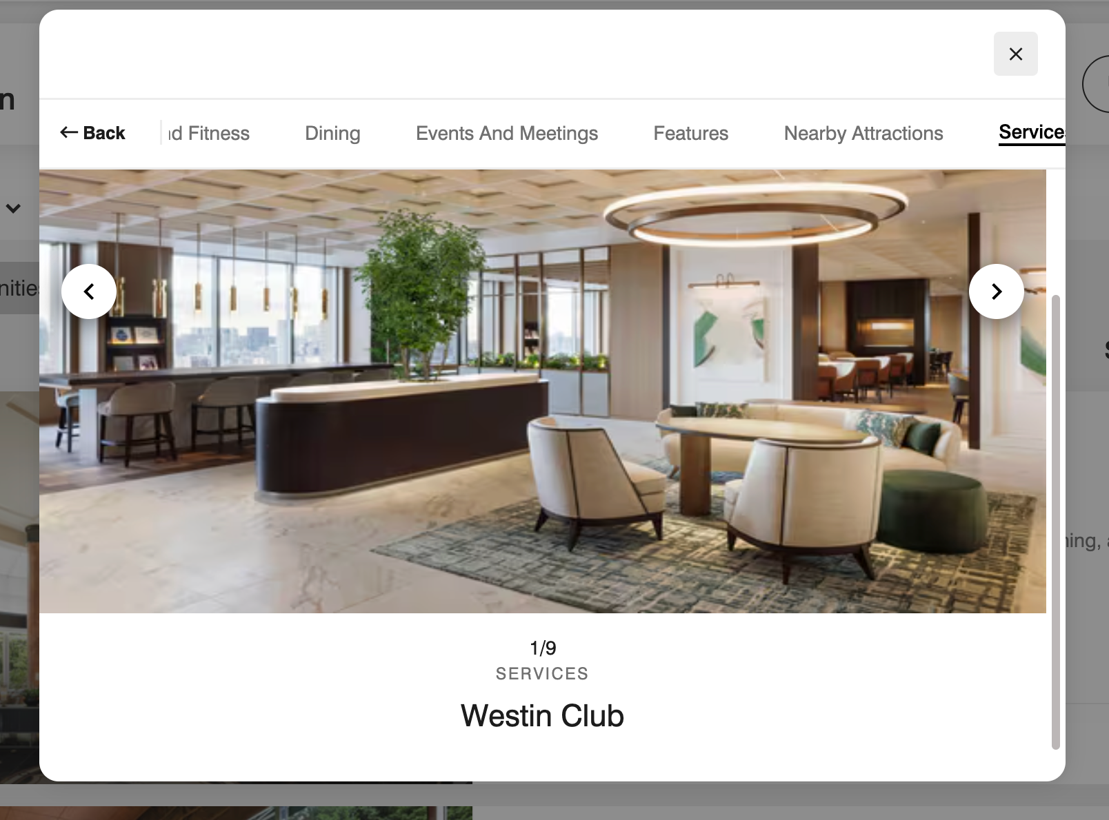 Marriott Westin Club search