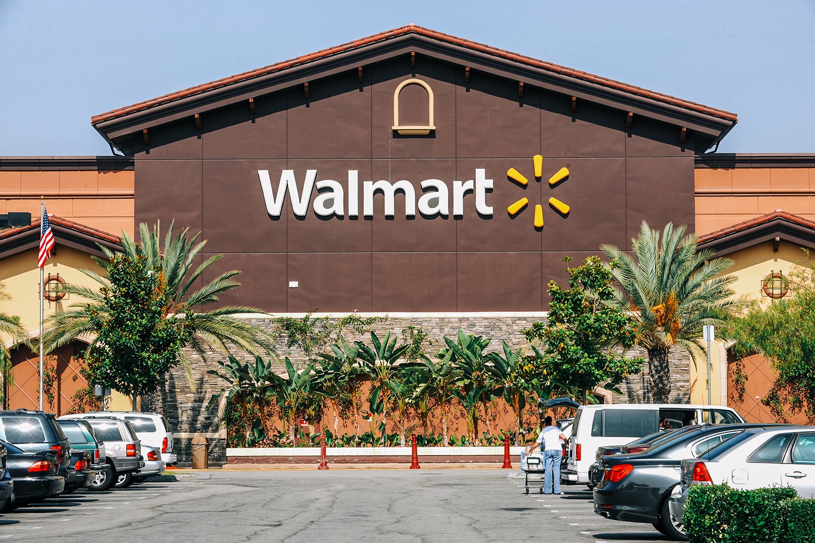 Walmart store exterior view taken in Rosemead, California.