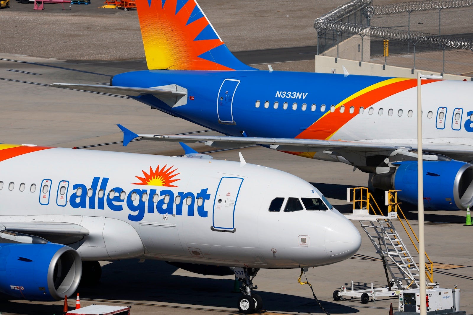 Allegiant Air Airbus A319s at Las Vegas' Harry Reid International Airport (LAS