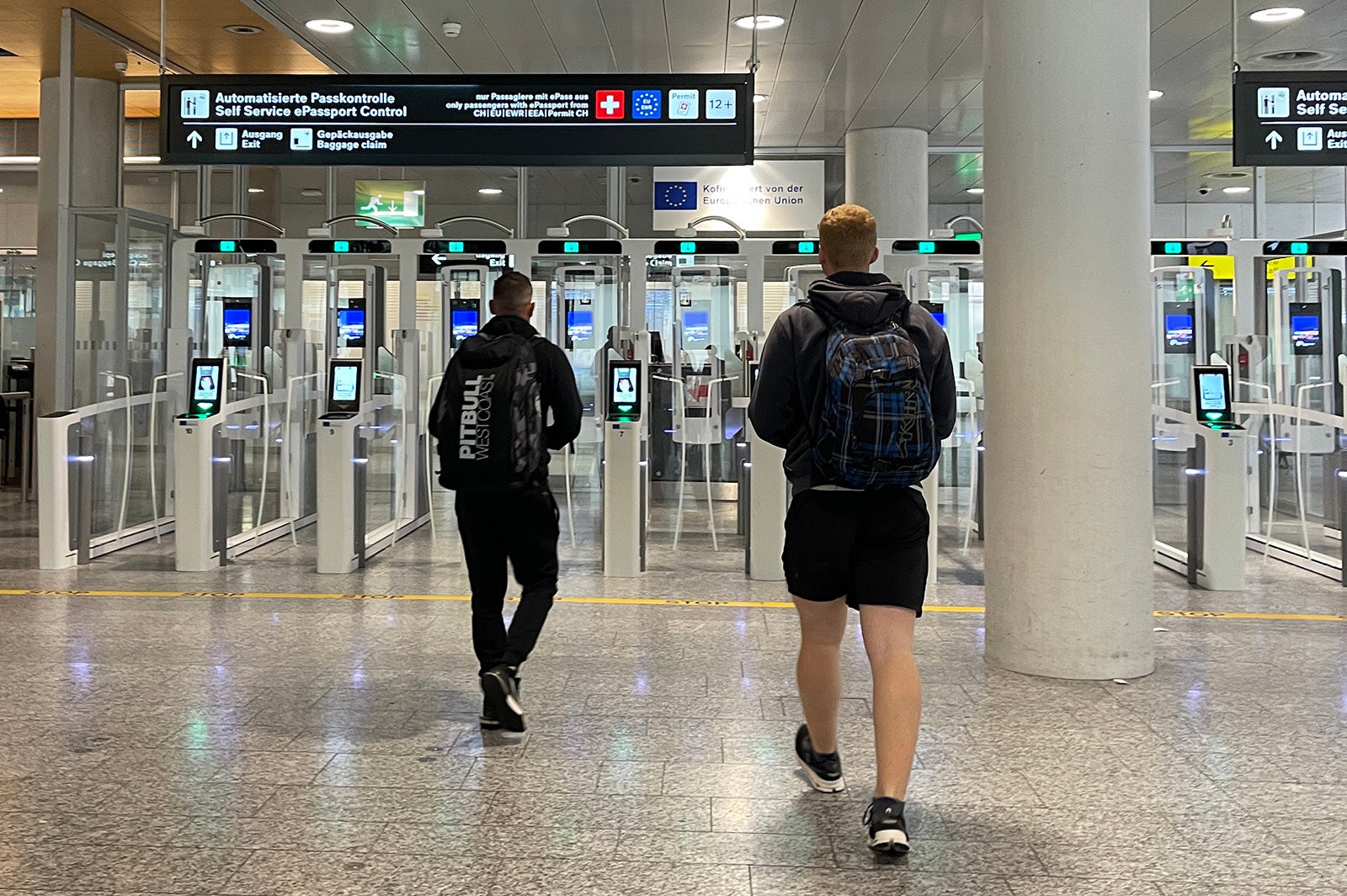 egates at Zurich Airport