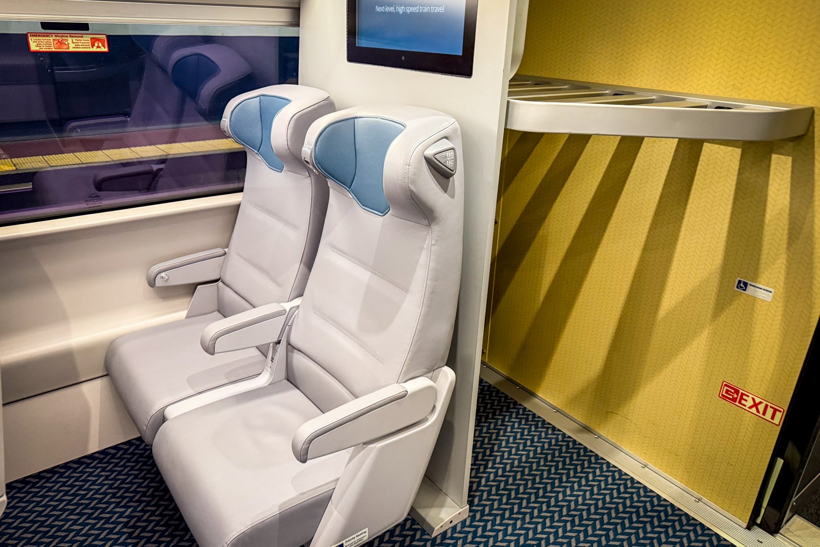 seat on nextgen acela train