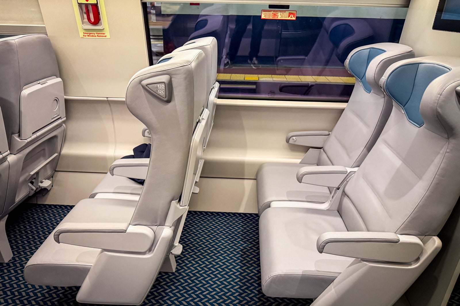 seat on nextgen acela train