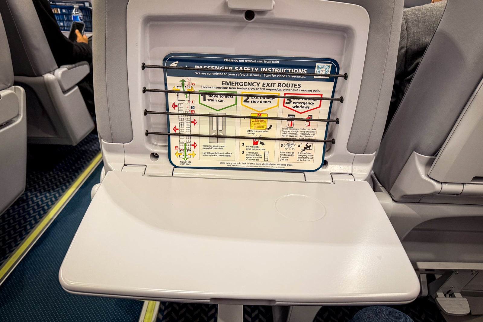 seat on nextgen acela train