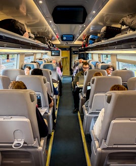 seat on nextgen acela train