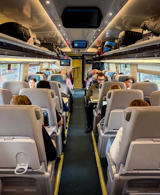seat on nextgen acela train