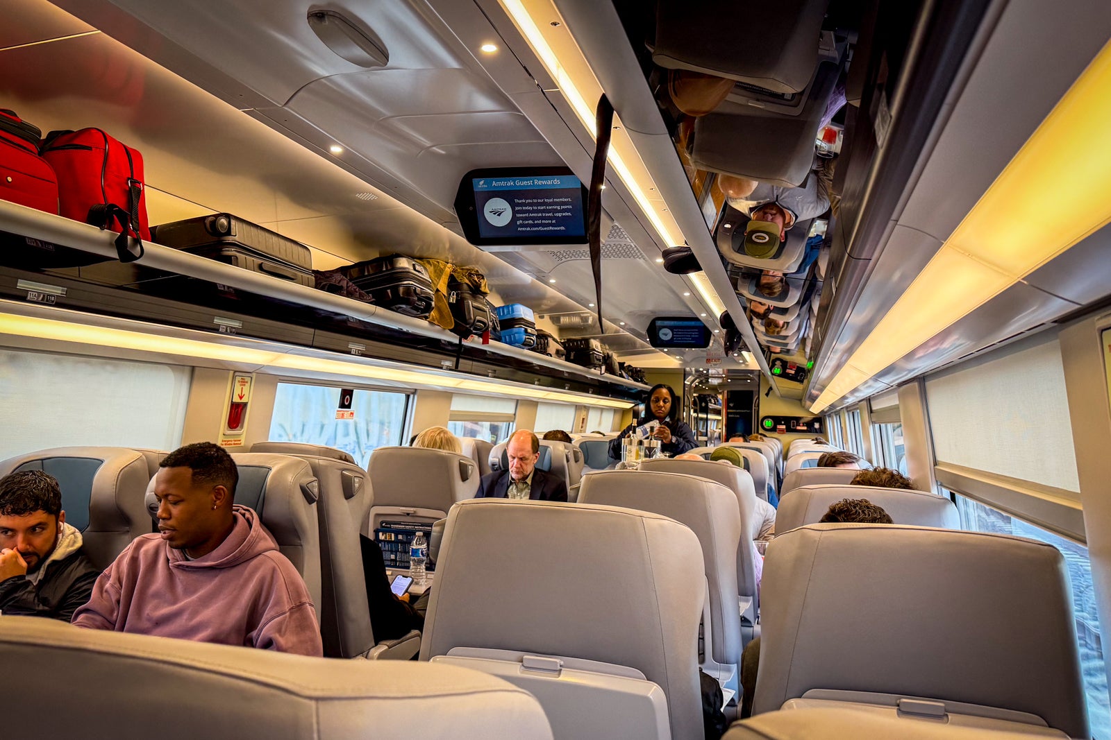 seat on nextgen acela train