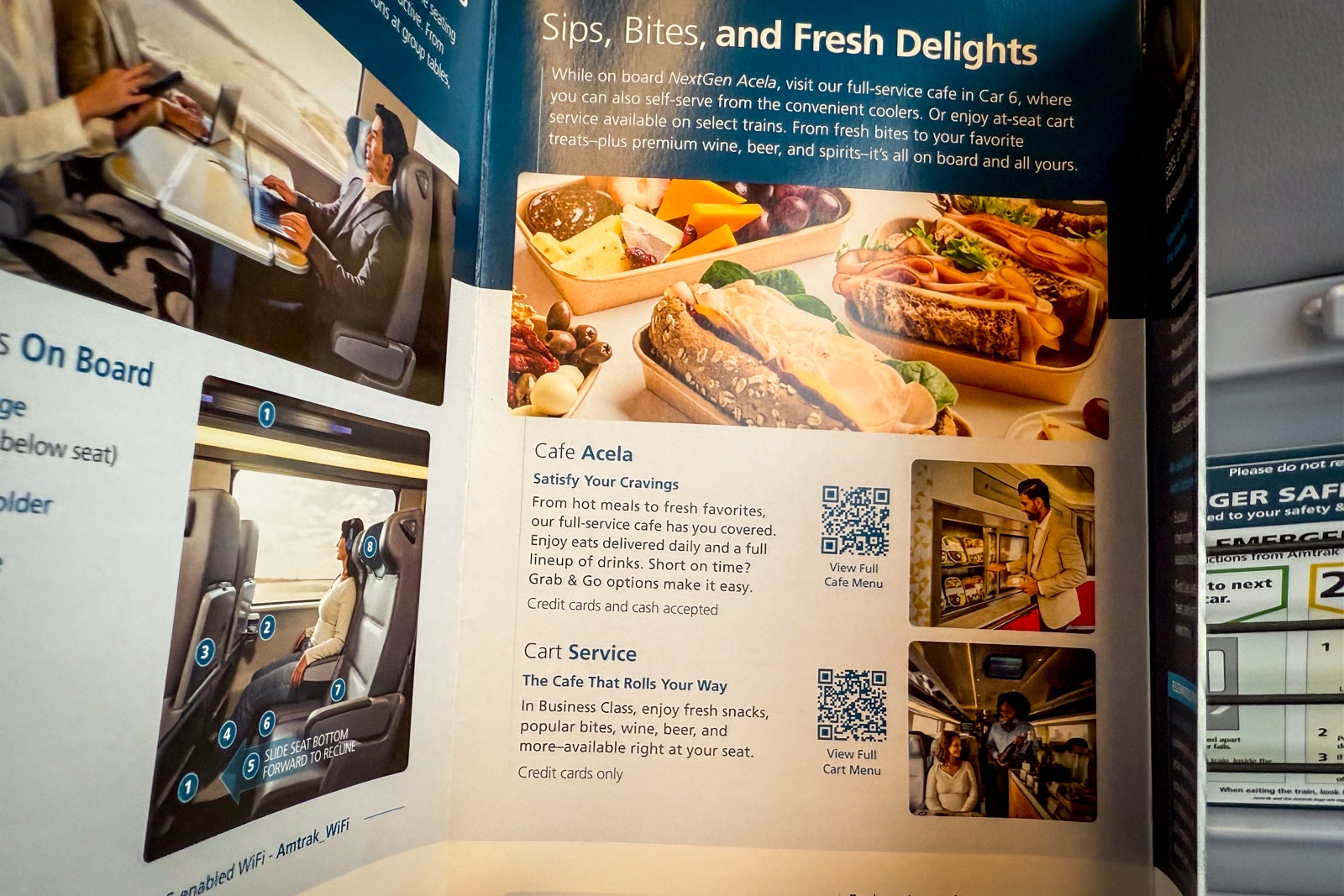 seat on nextgen acela train