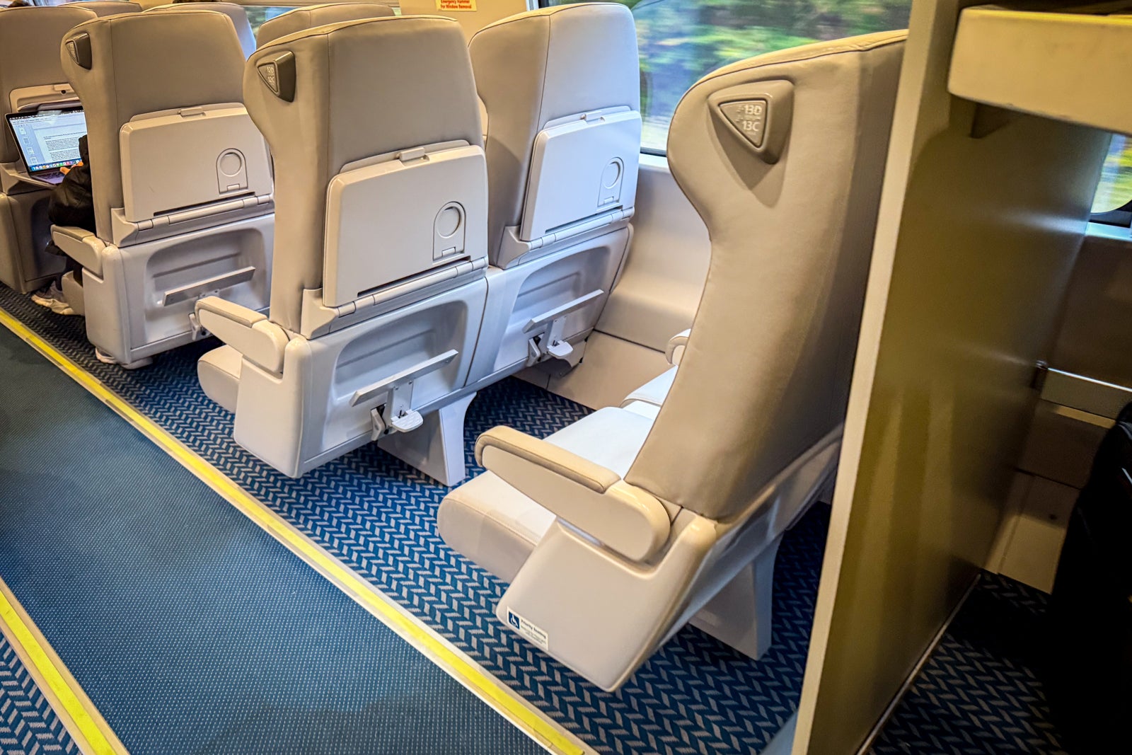 seat on nextgen acela train