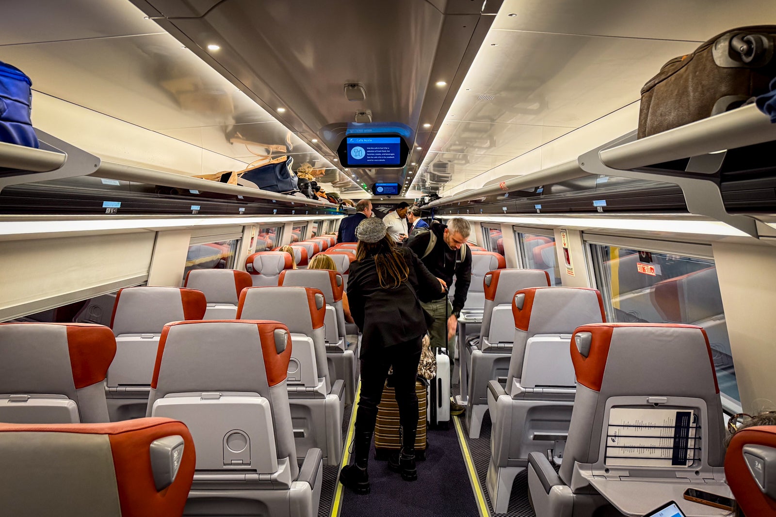 seat on acela nextgen train