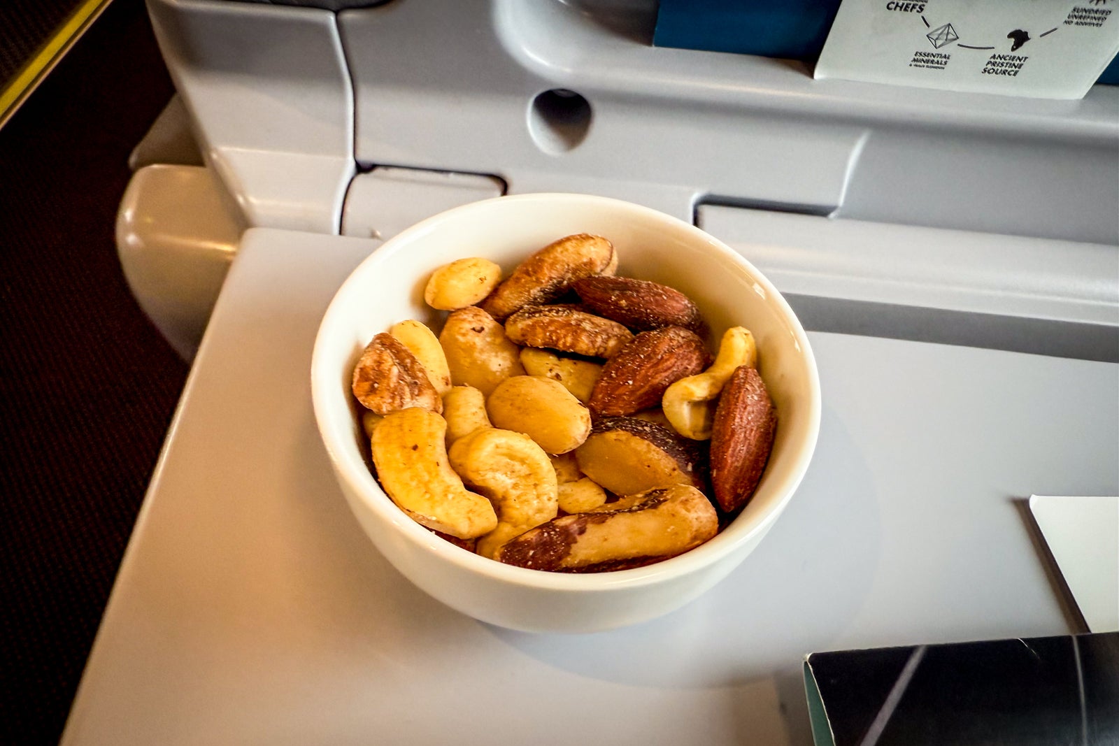 seat on nextgen train with snacks