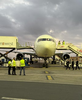 Delta 767-400ER on the tarmac at Marrakech Airport. CLINT HENDERSON/THE POINTS GUY