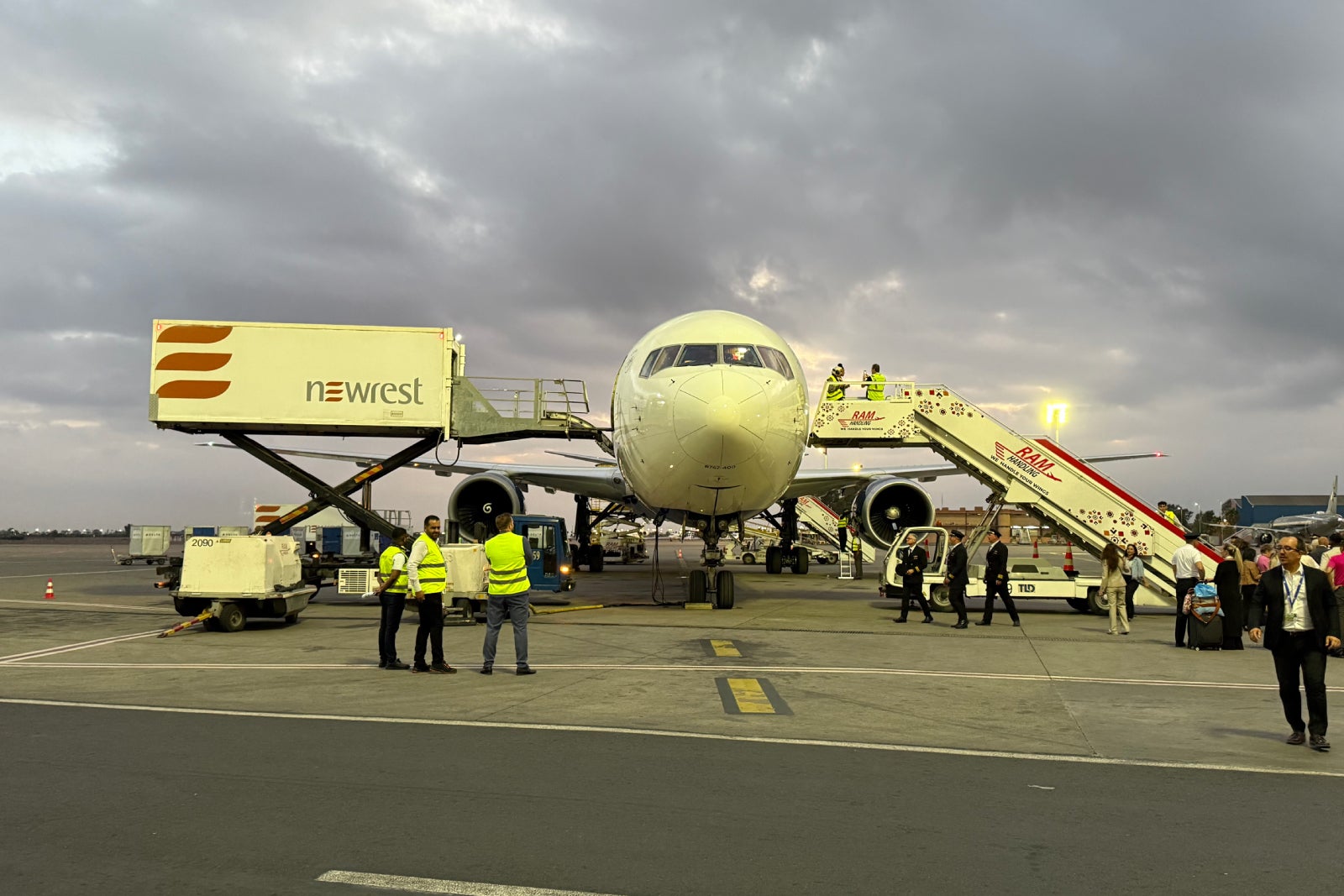 Delta 767-400ER on the tarmac at Marrakech Airport. CLINT HENDERSON/THE POINTS GUY