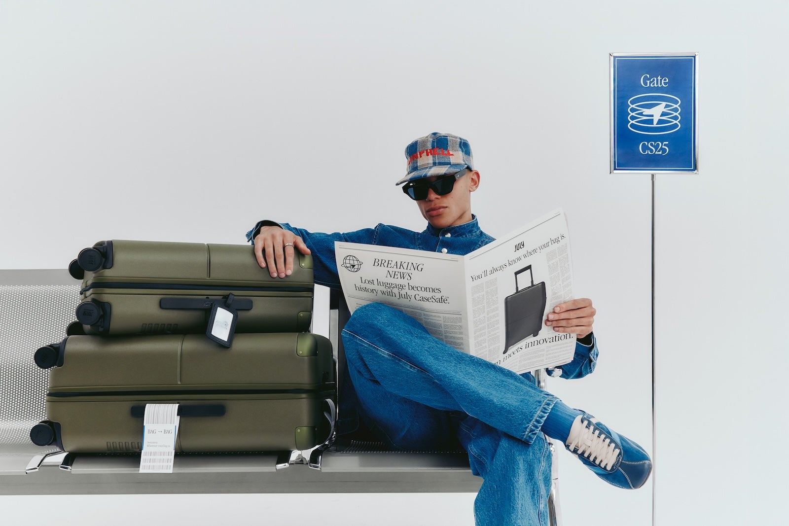 man with suitcase at ariport