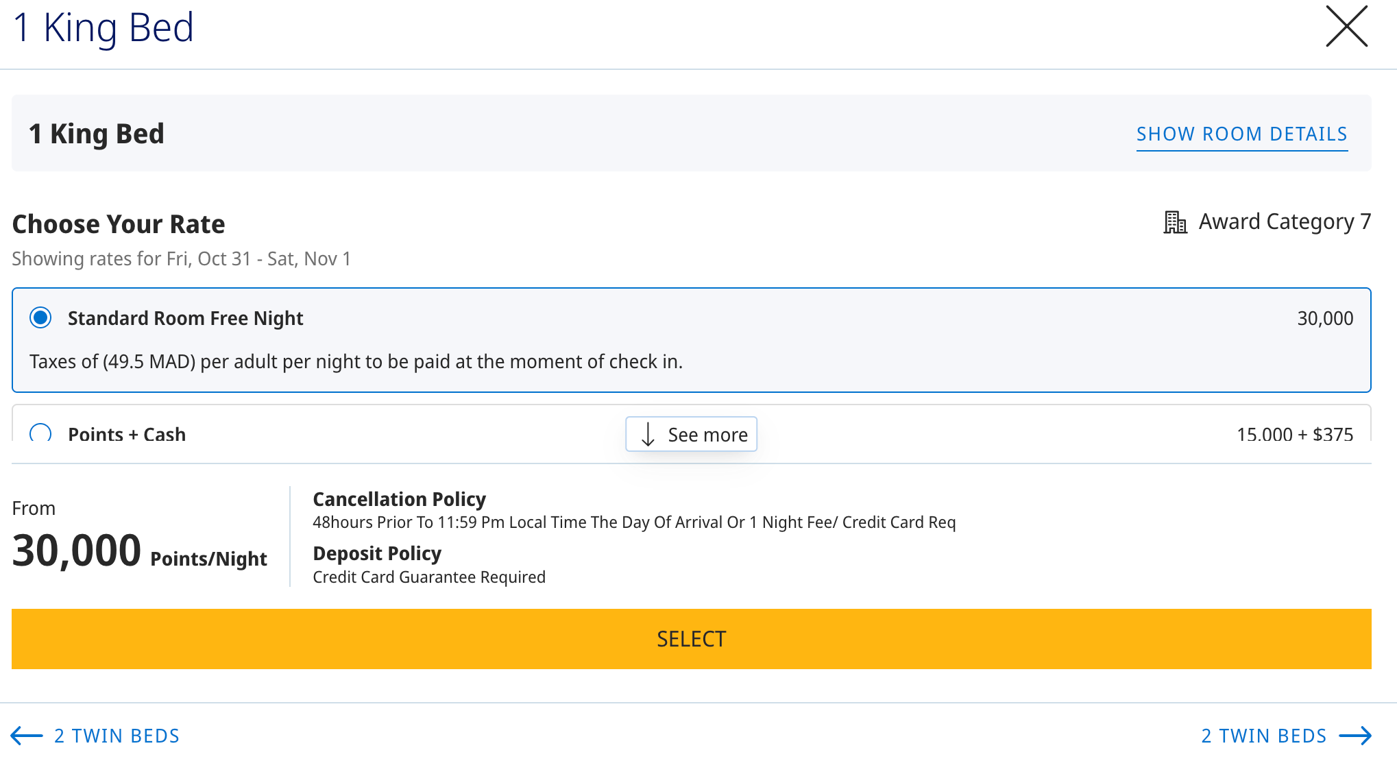 Park Hyatt Marrakech redemption.