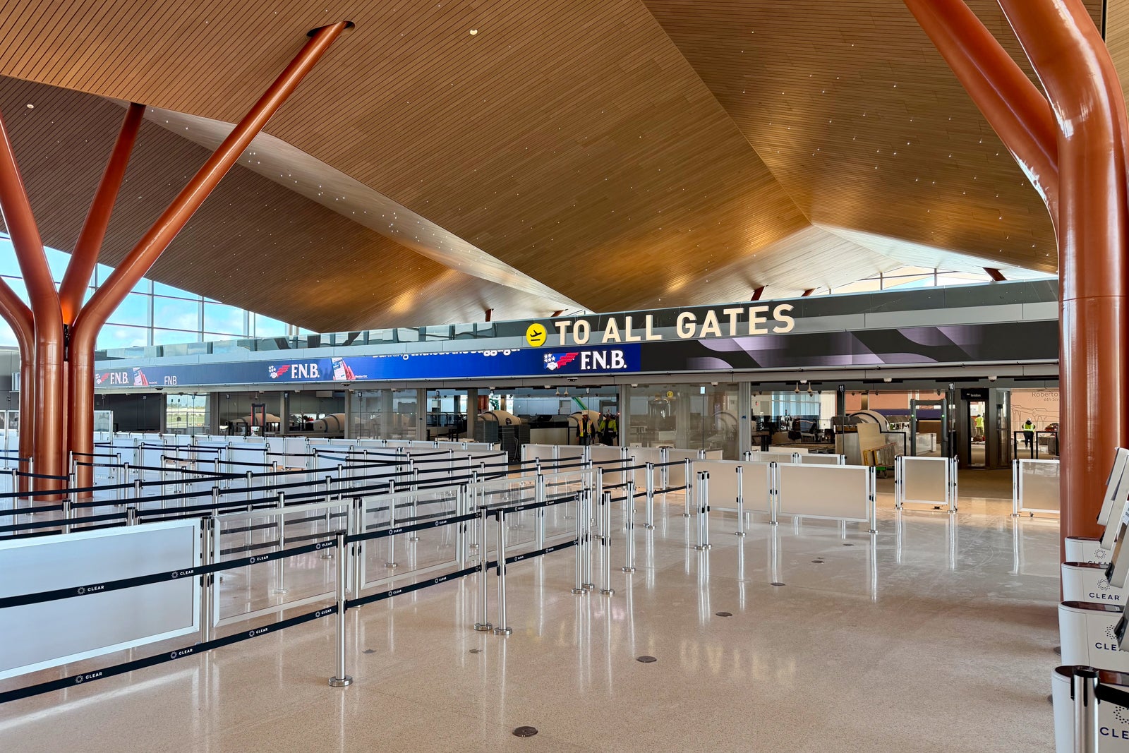 New Pittsburgh International Airport (PIT) terminal interior gates