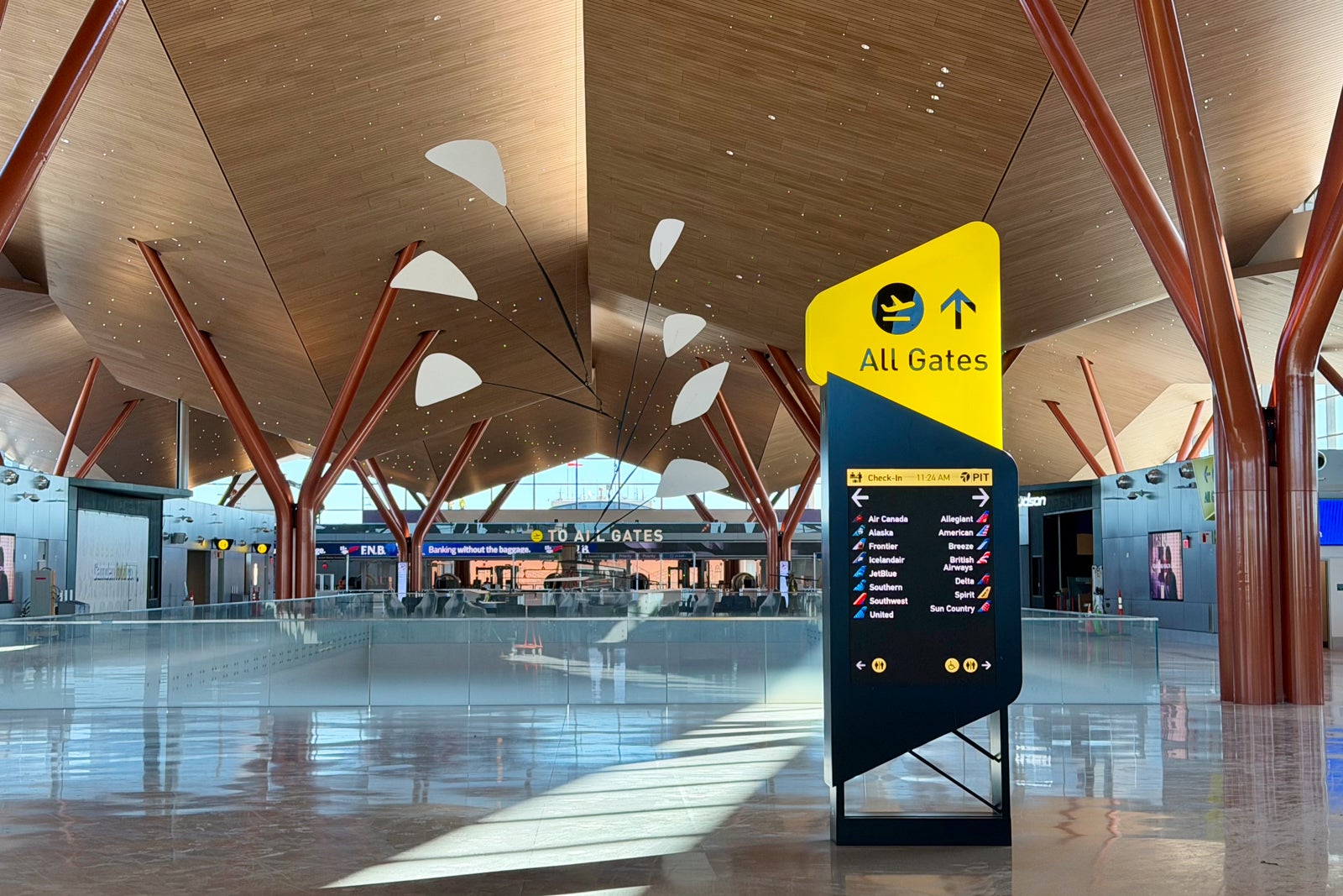 New Pittsburgh International Airport (PIT) terminal interior