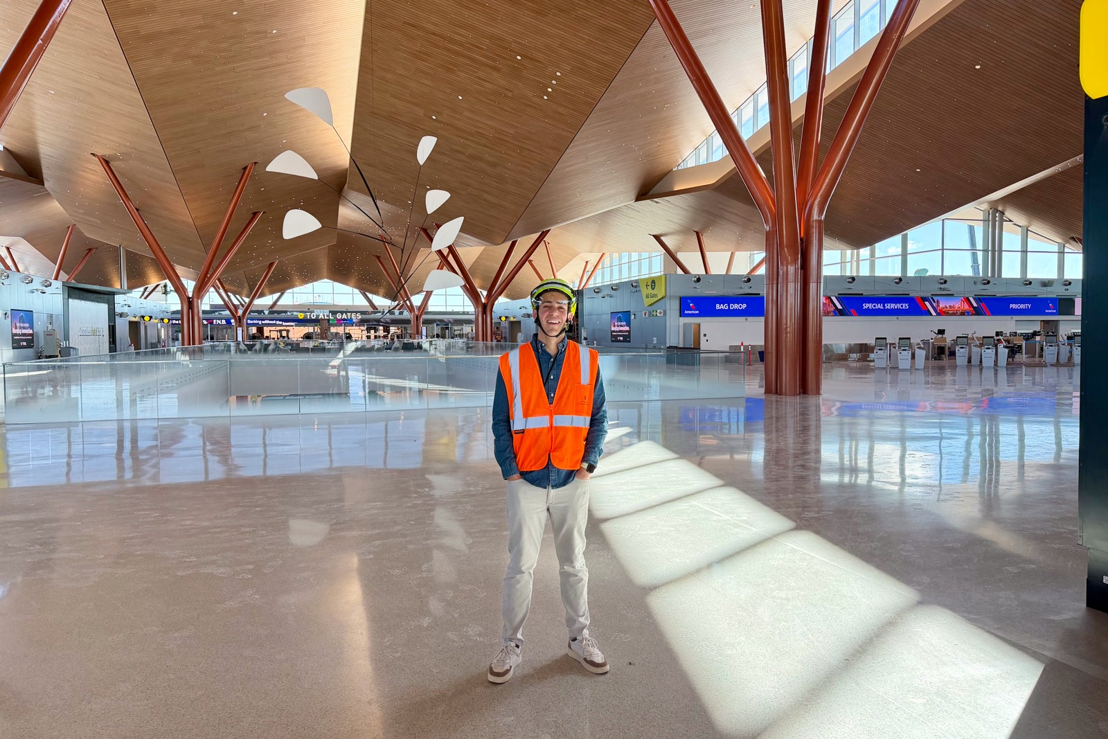 Zach at new Pittsburgh International Airport (PIT) terminal