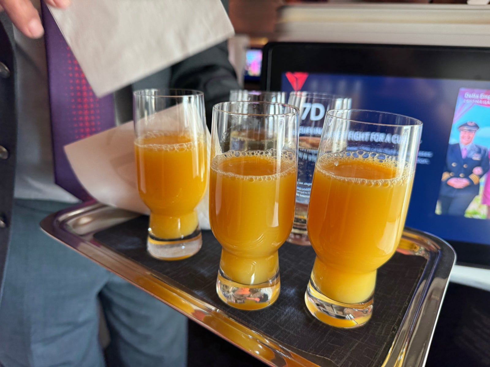 Predeparture beverages. CLINT HENDERSON/ THE POINTS GUY