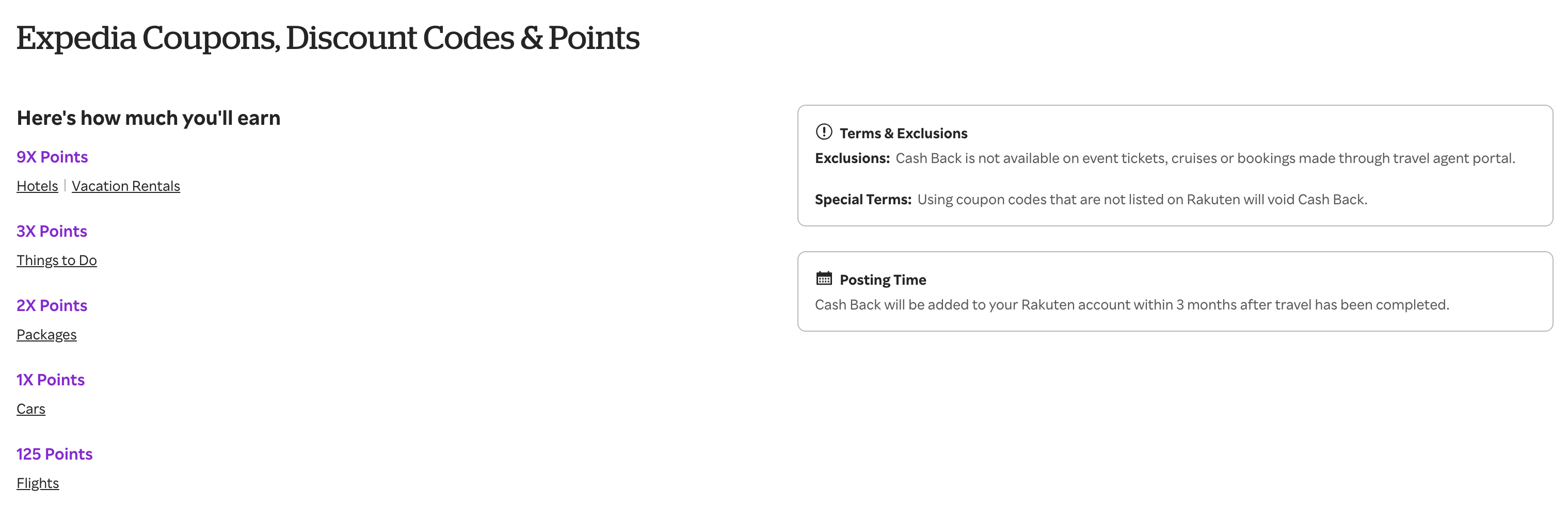 Rakuten Expedia terms