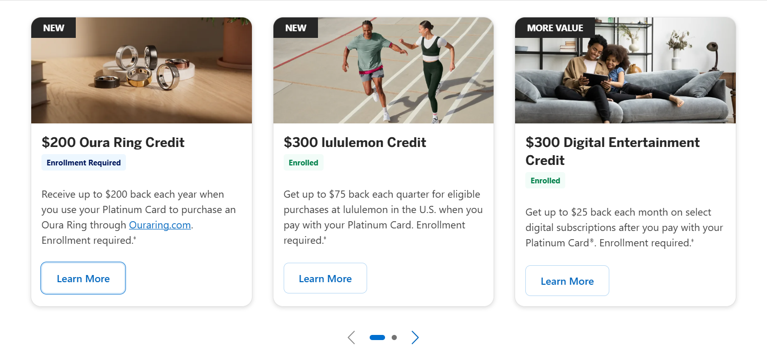 Screenshot showing Oura Ring credit