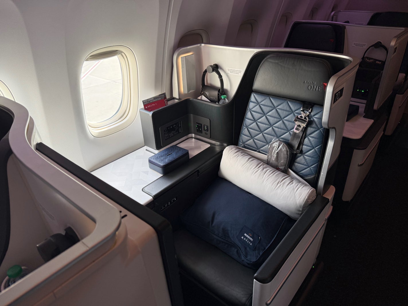 Seat 7D in Delta One. CLINT HENDERSON/THE POINTS GUY