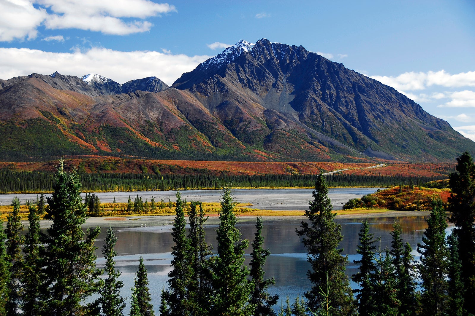 Susitna River from Denali Highway in Alaska.