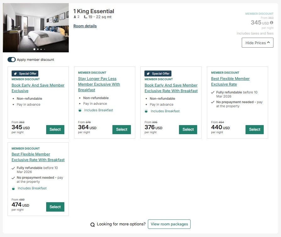 IHG book early and save rate with breakfast