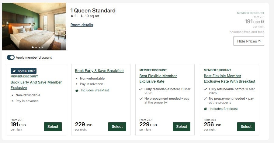 IHG book early and save rate