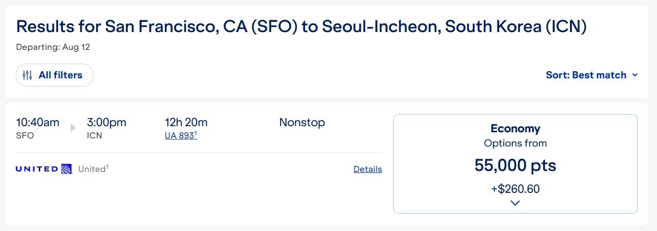 Redeeming JetBlue points for a United-operated flight