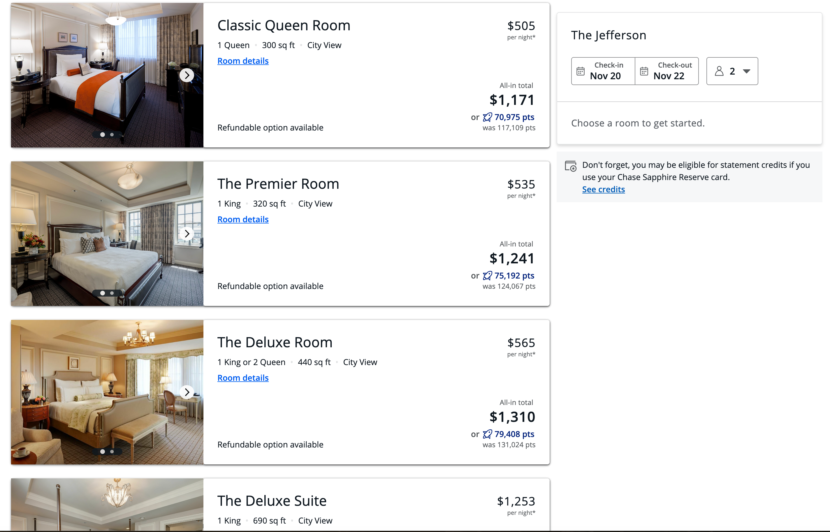 Booking a hotel through The Edit by Chase Travel