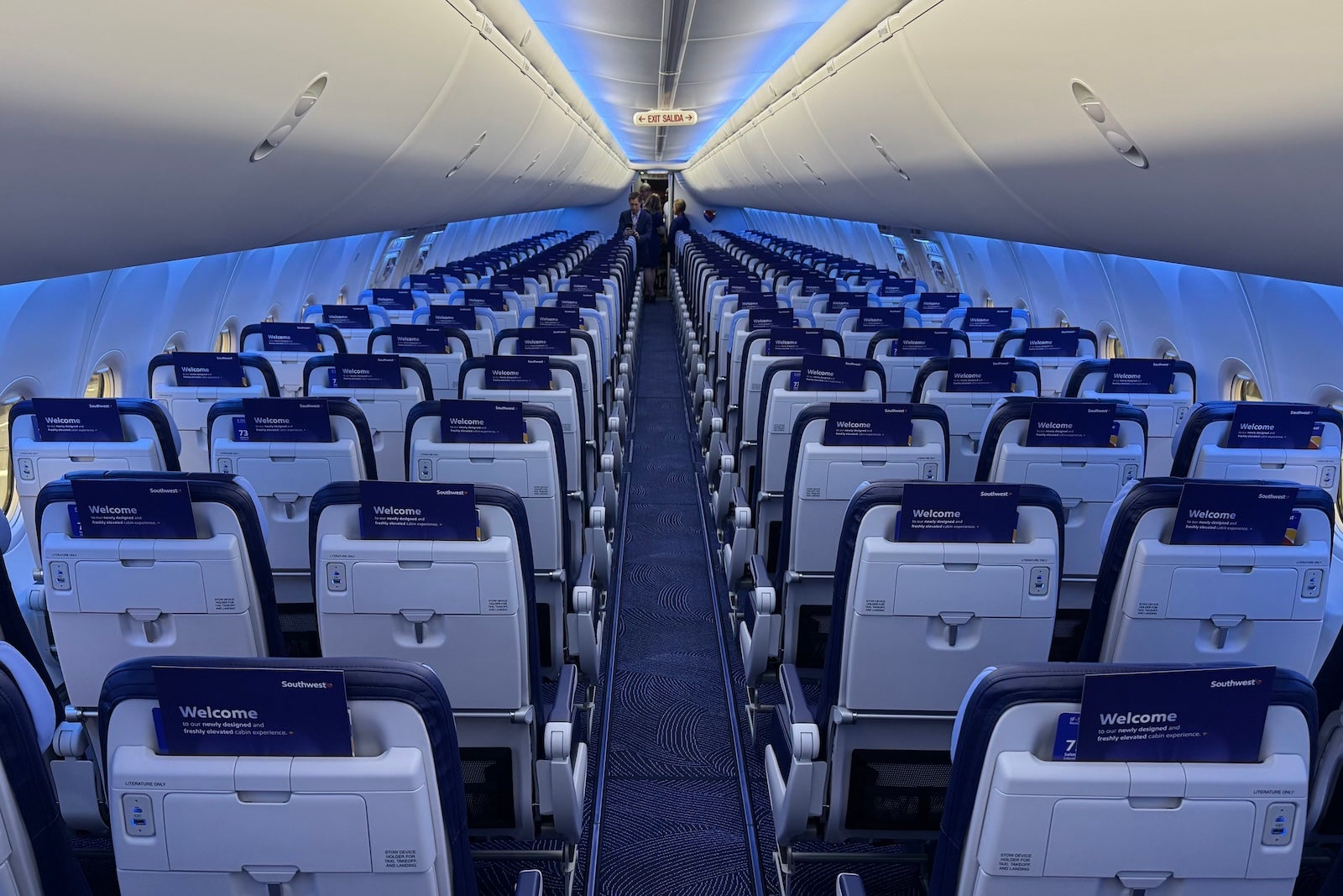 rows of seats inside an airplane cabin