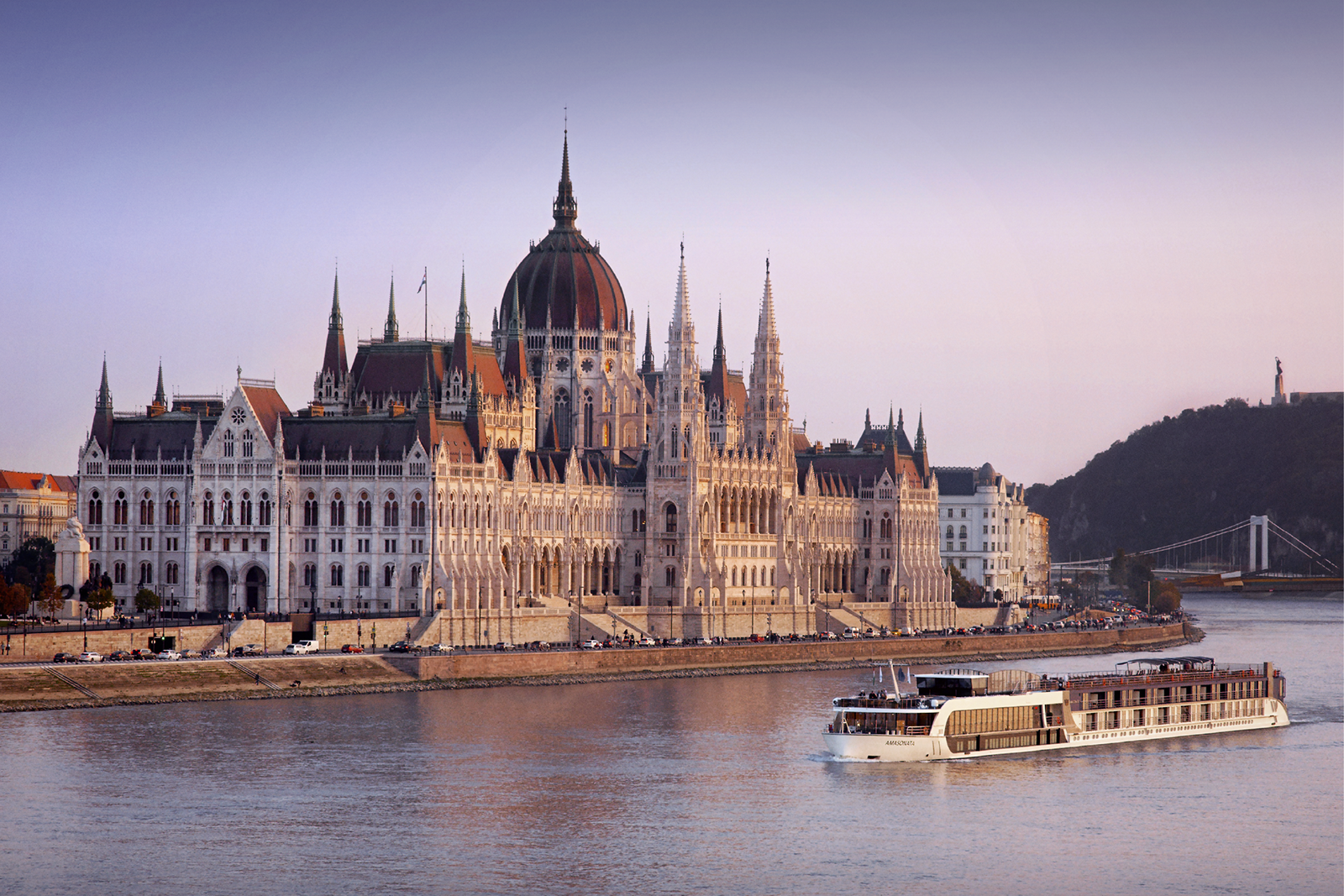 An AmaWaterways vessel sailing on the Danube.