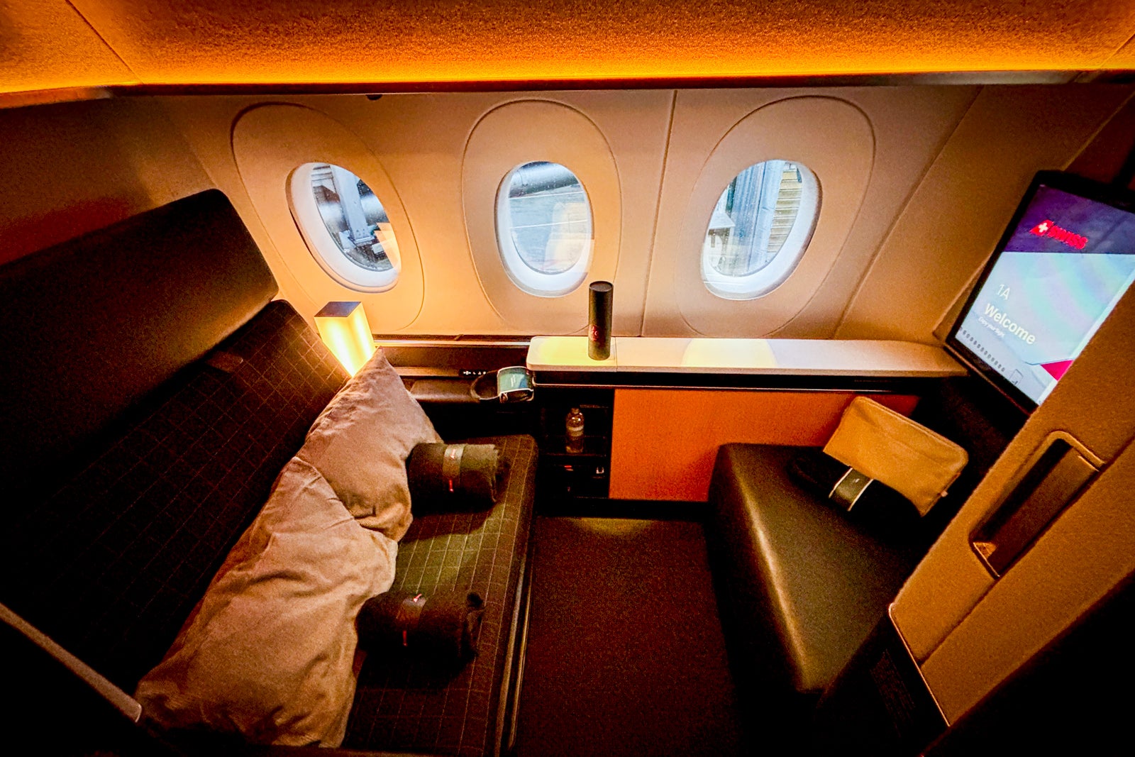 There is lots of space in Swiss's new private first class suites.