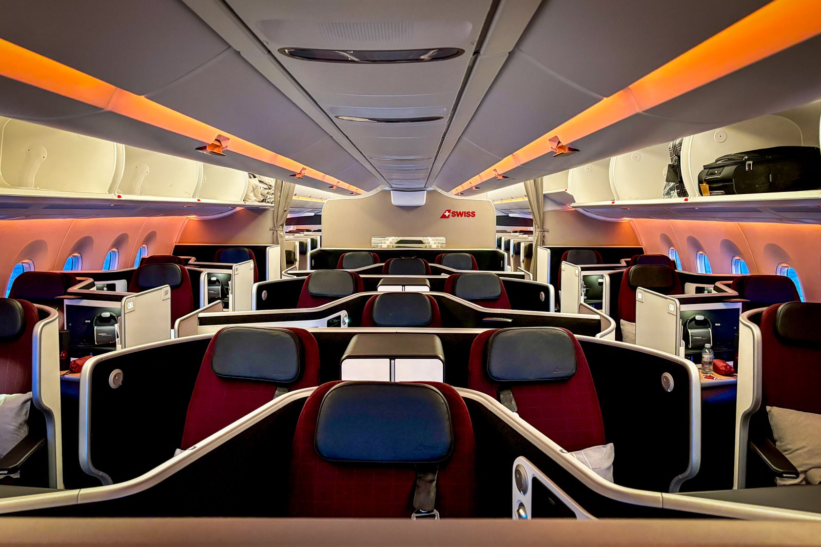 Swiss Senses business class on the A350.