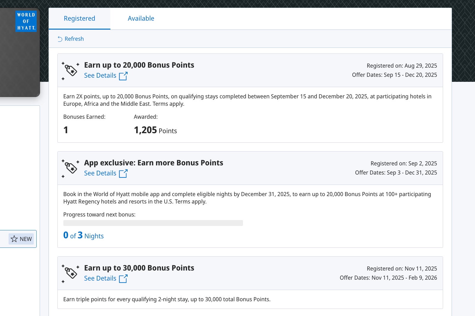 Hyatt promotions page