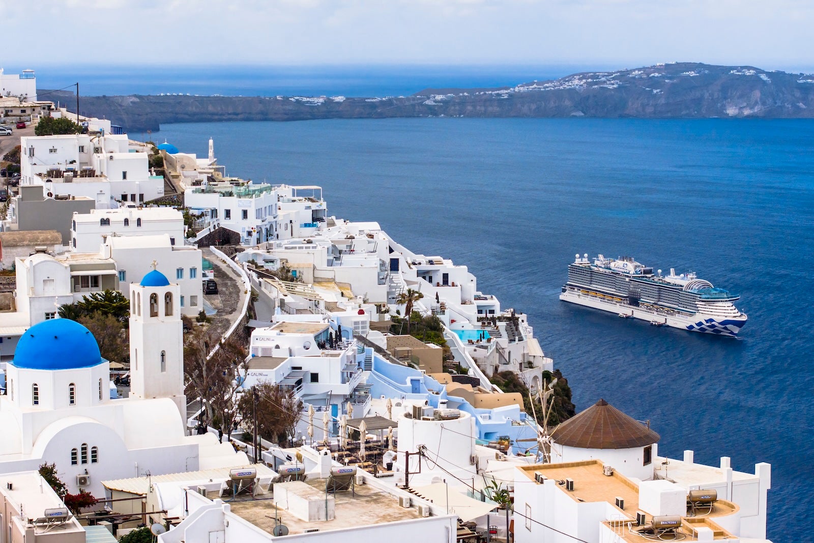 Santorini Princess Cruises, Greece. cruise ship