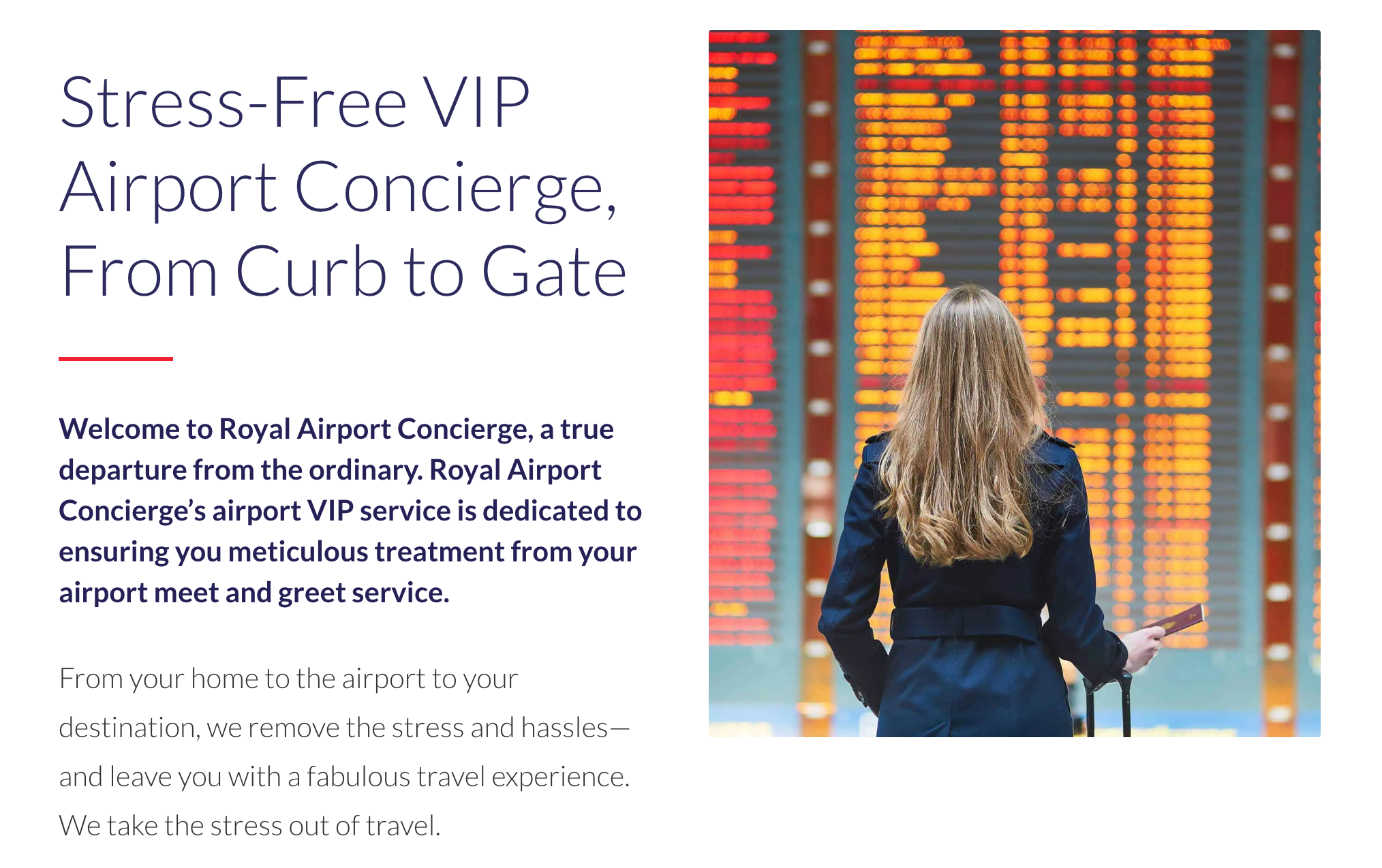 Royal Airport Concierge promo