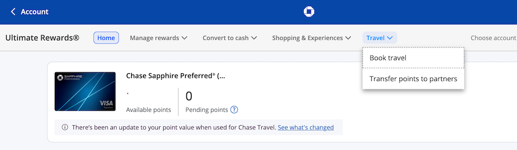Chase Ultimate Rewards screenshot