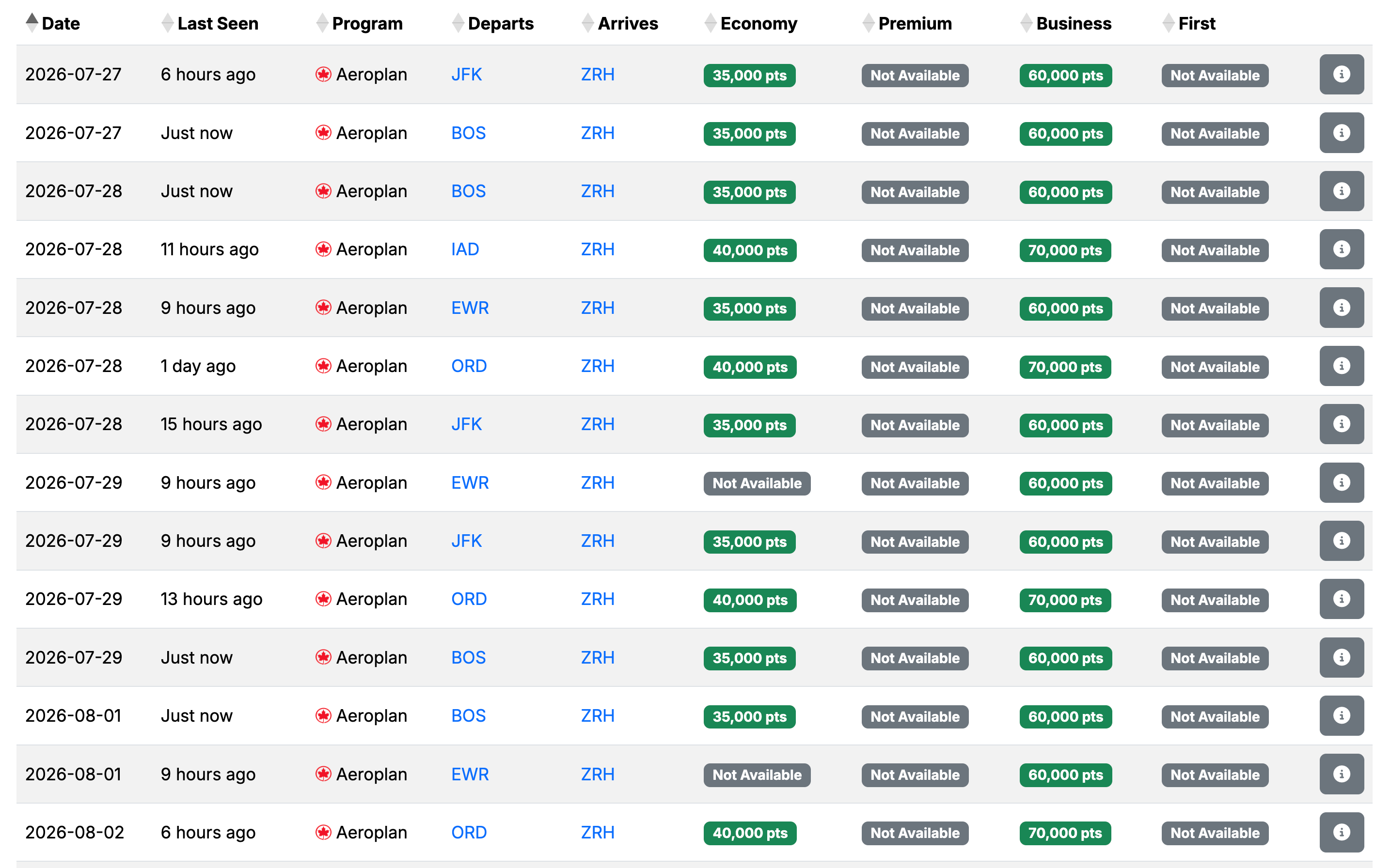 Seats.aero screenshot